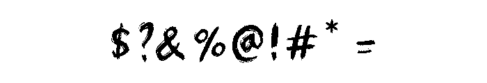 Hand Chalk Brush Font OTHER CHARS