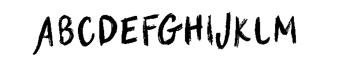 Hand Chalk Brush Font UPPERCASE