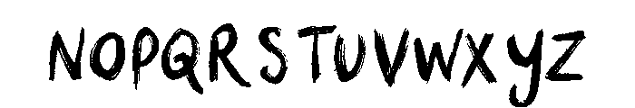 Hand Chalk Brush Font UPPERCASE