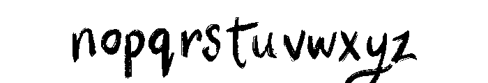 Hand Chalk Brush Font LOWERCASE