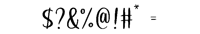 Hand Cocok Letter Regular Font OTHER CHARS