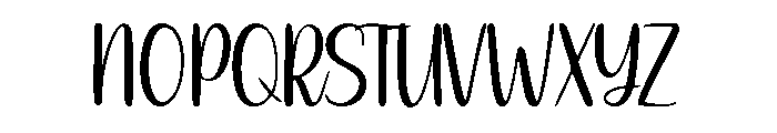 Hand Cocok Letter Regular Font UPPERCASE
