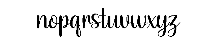 Hand Cocok Letter Regular Font LOWERCASE