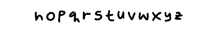 Hand Drawn By Fatia Regular Font LOWERCASE
