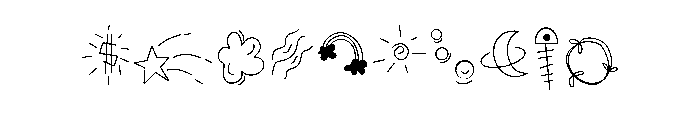 Hand Drawn Cute Font OTHER CHARS