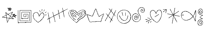 Hand Drawn Cute Font UPPERCASE