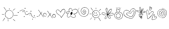 Hand Drawn Cute Font UPPERCASE