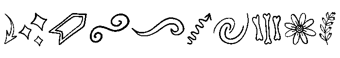 Hand Drawn Doodles Font OTHER CHARS