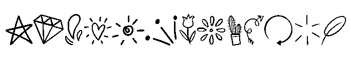 Hand Drawn Doodles Font UPPERCASE