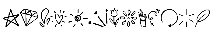 Hand Drawn Doodles Font LOWERCASE