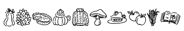 Hand Drawn Thanksgiving Font OTHER CHARS