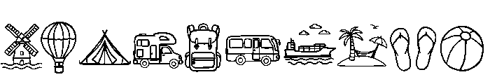 Hand-Drawn Travel Font OTHER CHARS