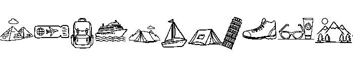 Hand-Drawn Travel Font LOWERCASE
