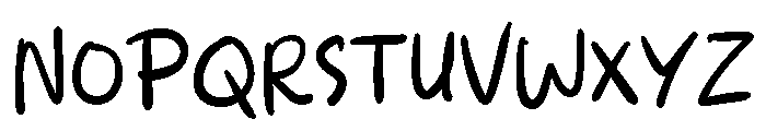 Hand Duck Regular Font UPPERCASE