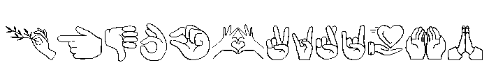 Hand Gesture Icons FONT
