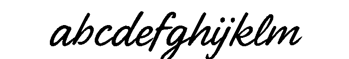 Hand Huruf Letter Miring Reg FONT