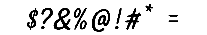 Hand Kandel Letter Miring Reg Font OTHER CHARS