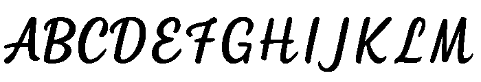 Hand Kandel Letter Miring Reg Font UPPERCASE