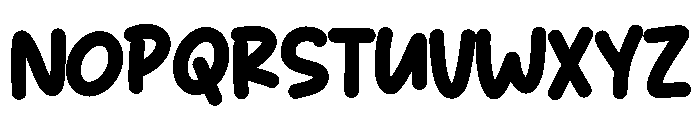 Hand Onic Font UPPERCASE