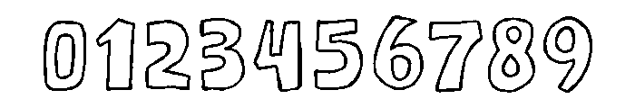 Hand Refzea Outline Font OTHER CHARS