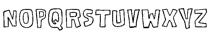 Hand Refzea Outline Font UPPERCASE