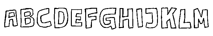 Hand Refzea Outline FONT