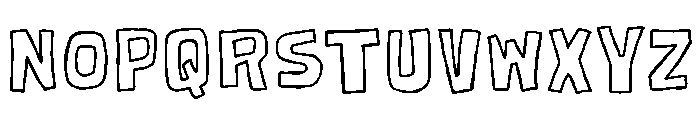Hand Refzea Outline Font LOWERCASE