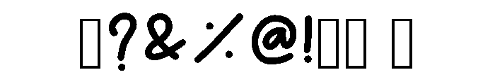 Hand Writting By Me Regular Font OTHER CHARS