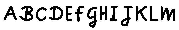 Hand Writting By Me Regular Font UPPERCASE