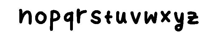 Hand Writting By Me Regular Font LOWERCASE