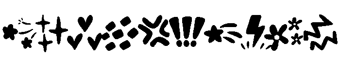 Hand drawn happy doodle Font OTHER CHARS