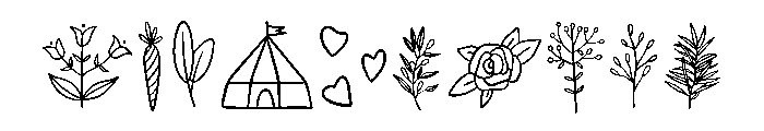 Hand drawn nature Font OTHER CHARS