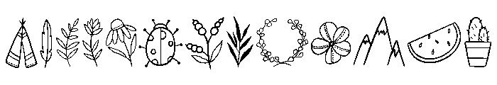 Hand drawn nature FONT