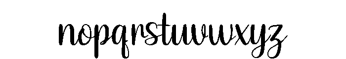 HandCocokLetter-Regular Font LOWERCASE