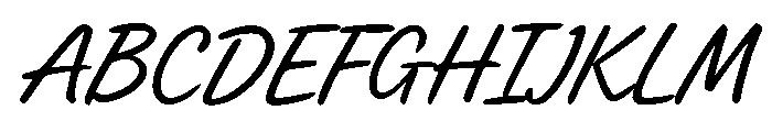 HandHurufLetterMiring-Regular Font UPPERCASE