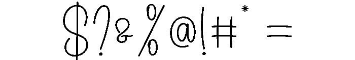 Handcrafting Font OTHER CHARS