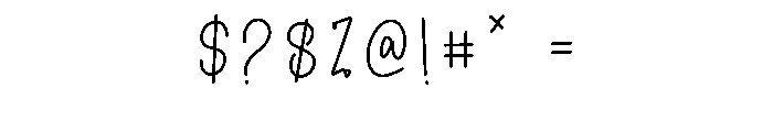 Handcrafting1 Font OTHER CHARS