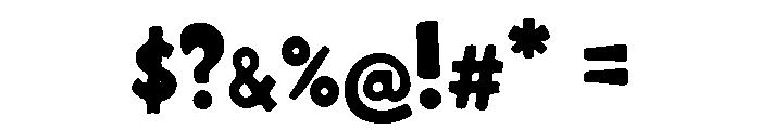 Handcut Groove Font OTHER CHARS
