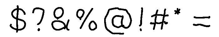 Handfen Ayana Regular Font OTHER CHARS