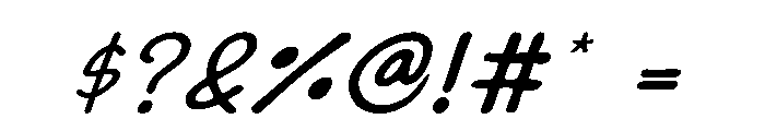 Handfree Sunday Italic Font OTHER CHARS