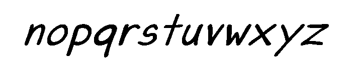 Handfree Sunday Italic Font LOWERCASE