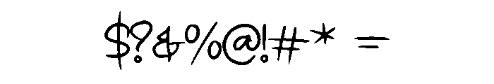Handies Regular Font OTHER CHARS