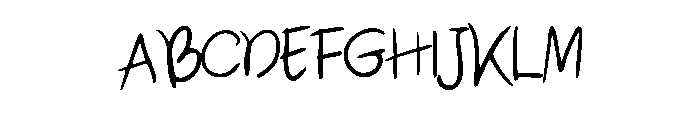 Handies Regular Font UPPERCASE