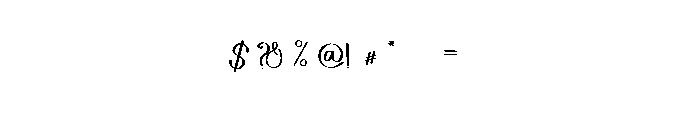 Handmade Casting Font OTHER CHARS