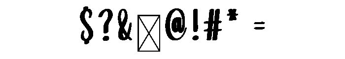 Handmade Grandma Font OTHER CHARS