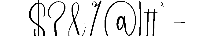 Handmade January Font OTHER CHARS