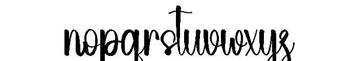 Handmade January Font LOWERCASE