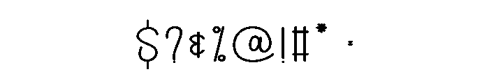 Handmade Notebook Font OTHER CHARS
