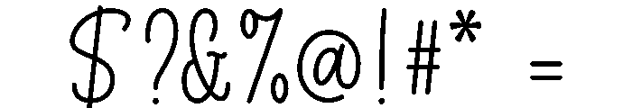 Handmade Script Font OTHER CHARS