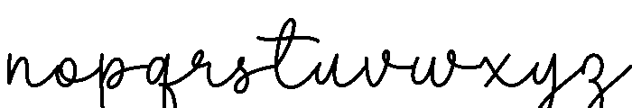 Handmade Script Font LOWERCASE